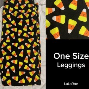 LuLaRoe Halloween NWT Leggings One Size Candy Corn